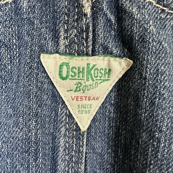 Oshkosh Bgosh Denim Overalls Vestbak Size 18 Months Jean Farm Carpenter Cotton - Picture 7 of 14